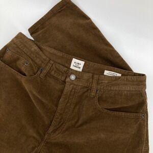 Flint and Tinder Mens Corduroy Pants Brown Athletic Tapered Fit 32x32 Huckberry